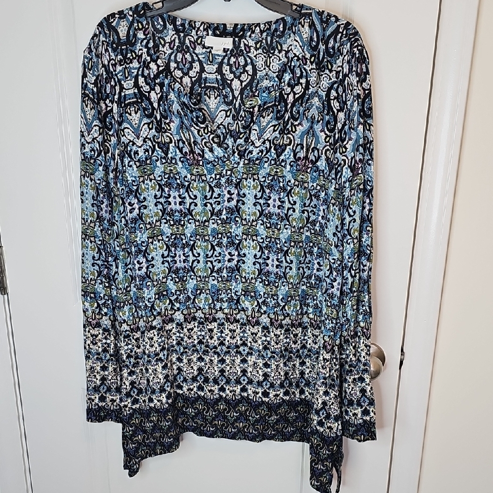 J. Jill Multicolor Patterned Blouse Size XL